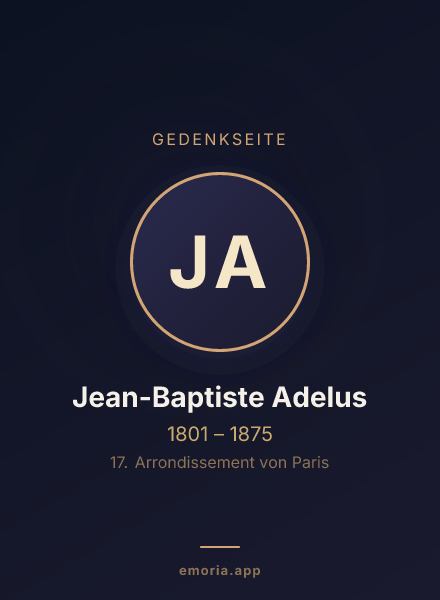 Gedenkportrait von Jean-Baptiste Adelus