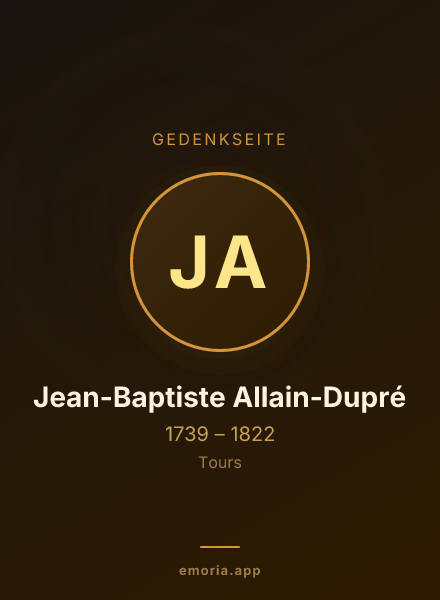 Gedenkportrait von Jean-Baptiste Allain-Dupré