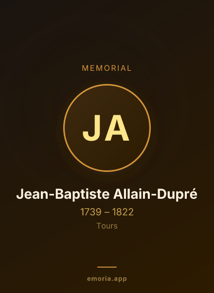 Memorial portrait of Jean-Baptiste Allain-Dupré