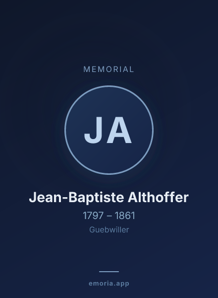 Memorial portrait of Jean-Baptiste Althoffer