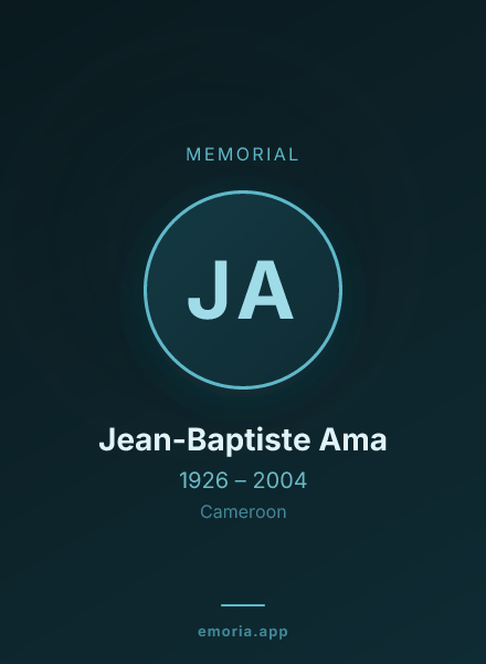 Memorial portrait of Jean-Baptiste Ama