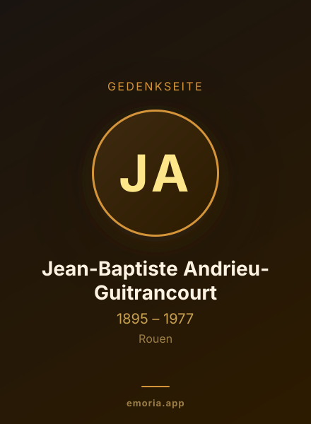 Gedenkportrait von Jean-Baptiste Andrieu-Guitrancourt