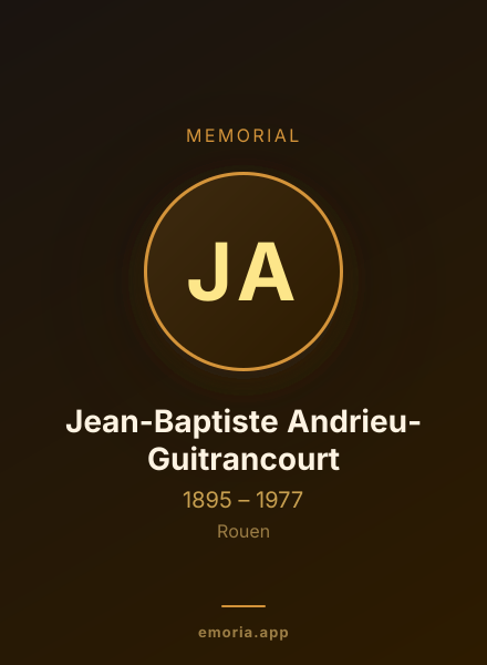 Memorial portrait of Jean-Baptiste Andrieu-Guitrancourt