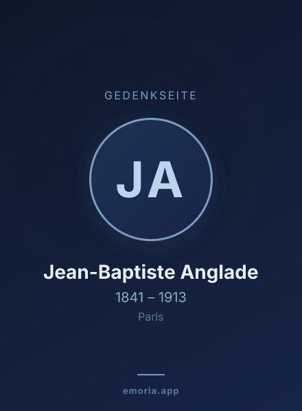 Gedenkportrait von Jean-Baptiste Anglade