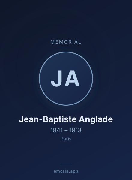 Memorial portrait of Jean-Baptiste Anglade