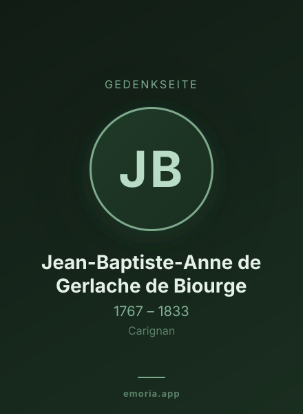 Gedenkportrait von Jean-Baptiste-Anne de Gerlache de Biourge