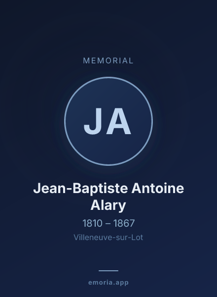 Memorial portrait of Jean-Baptiste Antoine Alary