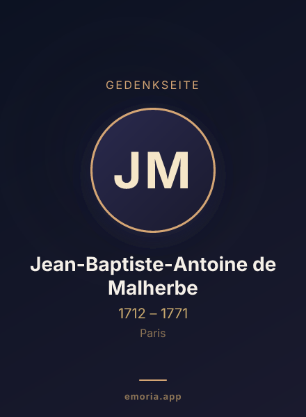Gedenkportrait von Jean-Baptiste-Antoine de Malherbe