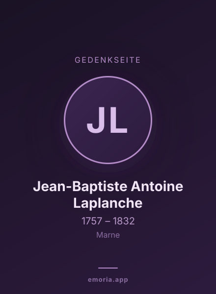 Gedenkportrait von Jean-Baptiste Antoine Laplanche