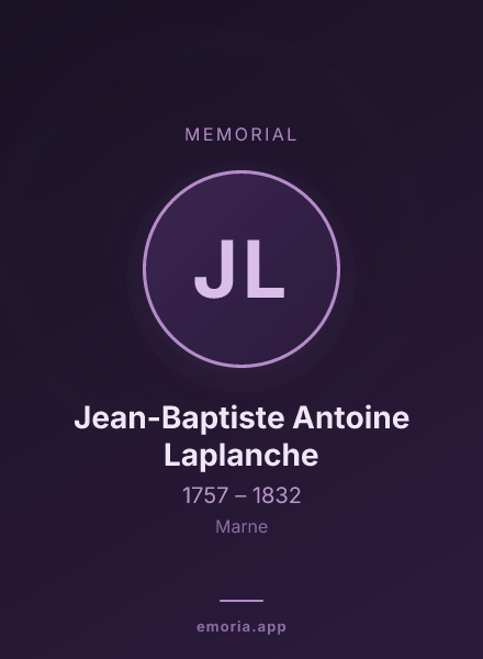 Memorial portrait of Jean-Baptiste Antoine Laplanche