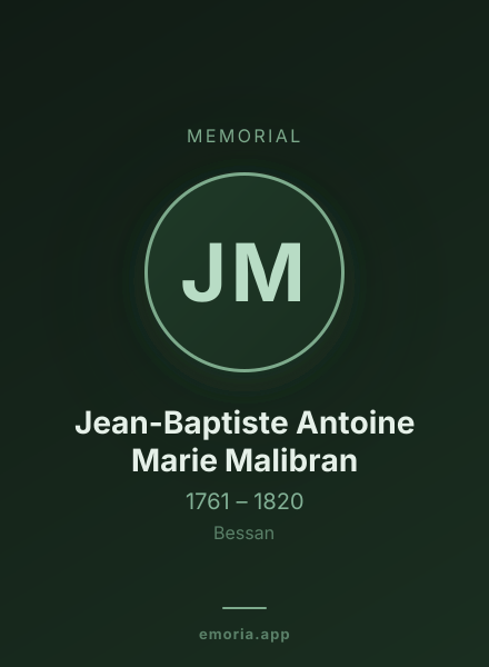 Memorial portrait of Jean-Baptiste Antoine Marie Malibran