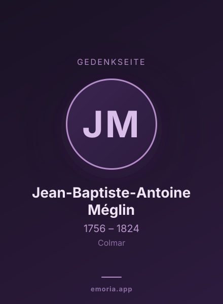 Gedenkportrait von Jean-Baptiste-Antoine Méglin