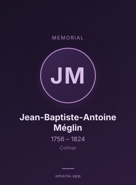 Memorial portrait of Jean-Baptiste-Antoine Méglin