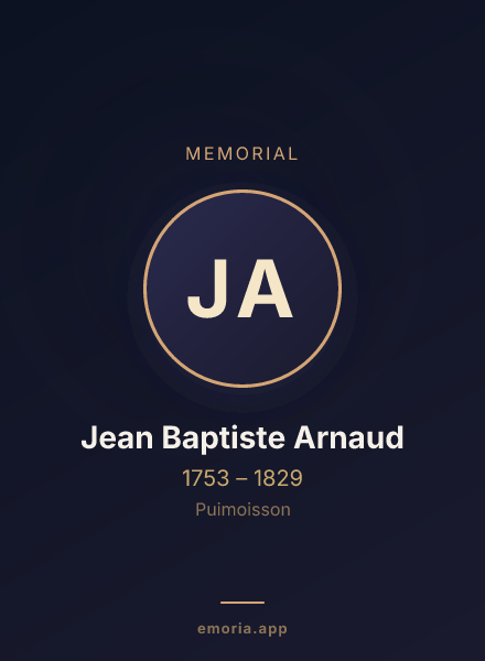 Memorial portrait of Jean Baptiste Arnaud