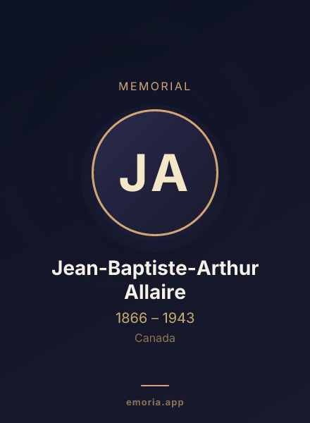 Memorial portrait of Jean-Baptiste-Arthur Allaire