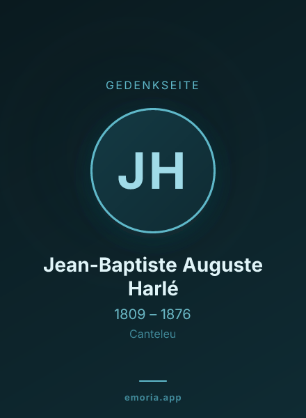 Gedenkportrait von Jean-Baptiste Auguste Harlé