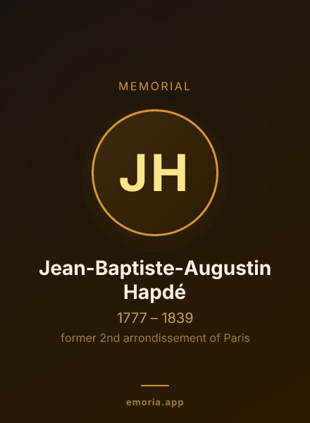 Memorial portrait of Jean-Baptiste-Augustin Hapdé
