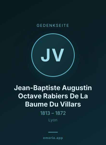 Gedenkportrait von Jean-Baptiste Augustin Octave Rabiers De La Baume Du Villars