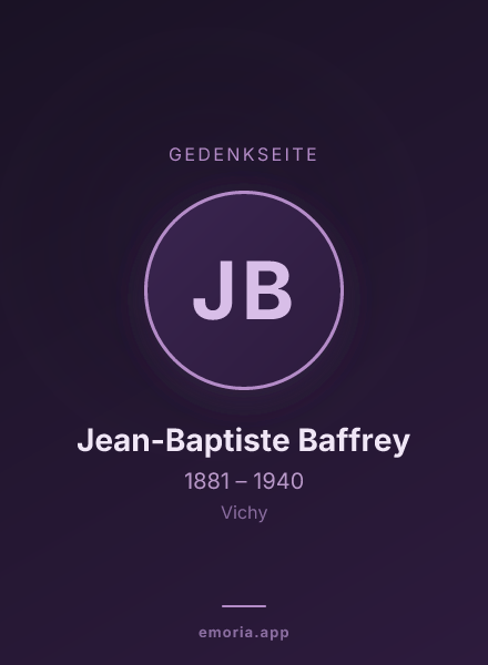 Gedenkportrait von Jean-Baptiste Baffrey