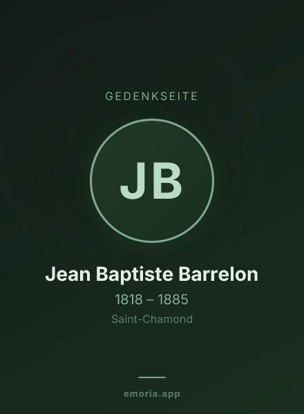 Gedenkportrait von Jean Baptiste Barrelon