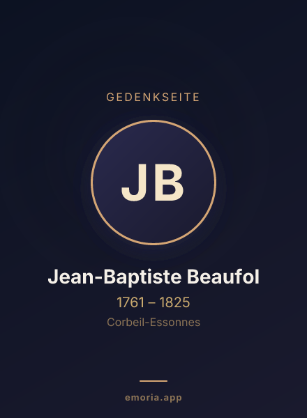 Gedenkportrait von Jean-Baptiste Beaufol