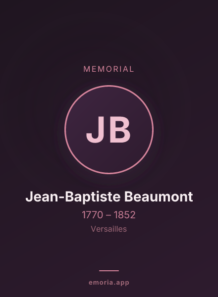 Memorial portrait of Jean-Baptiste Beaumont