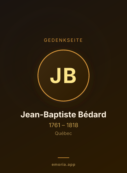 Gedenkportrait von Jean-Baptiste Bédard
