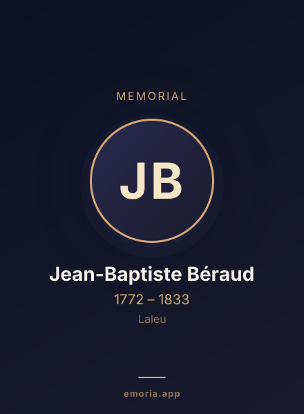 Memorial portrait of Jean-Baptiste Béraud