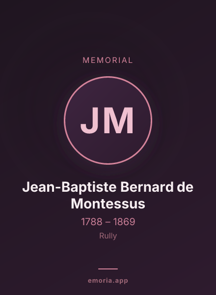 Memorial portrait of Jean-Baptiste Bernard de Montessus