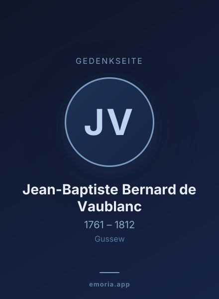 Gedenkportrait von Jean-Baptiste Bernard de Vaublanc