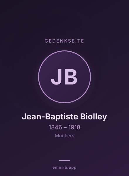 Gedenkportrait von Jean-Baptiste Biolley