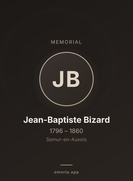 Memorial portrait of Jean-Baptiste Bizard