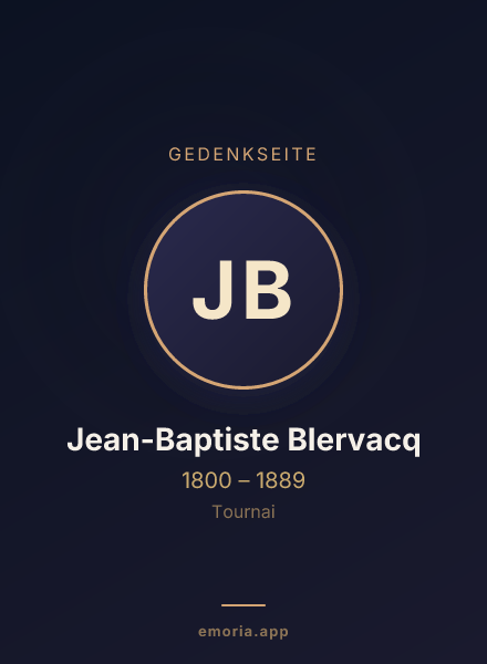 Gedenkportrait von Jean-Baptiste Blervacq