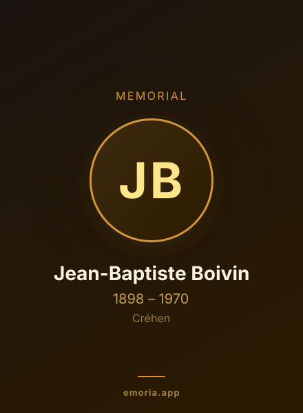 Memorial portrait of Jean-Baptiste Boivin