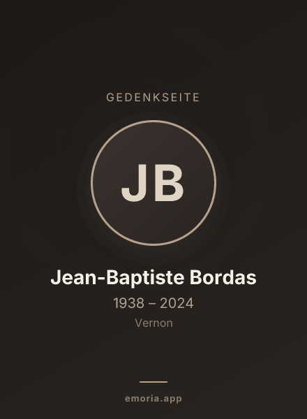 Gedenkportrait von Jean-Baptiste Bordas