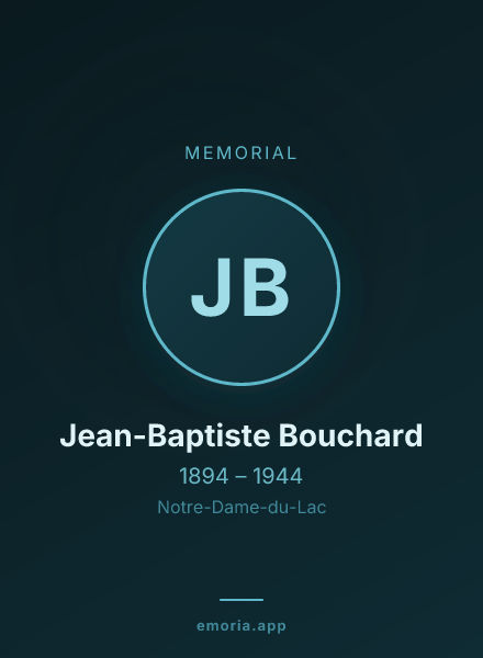 Memorial portrait of Jean-Baptiste Bouchard
