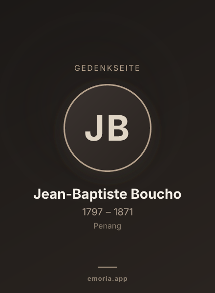 Gedenkportrait von Jean-Baptiste Boucho
