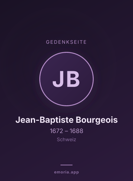 Gedenkportrait von Jean-Baptiste Bourgeois