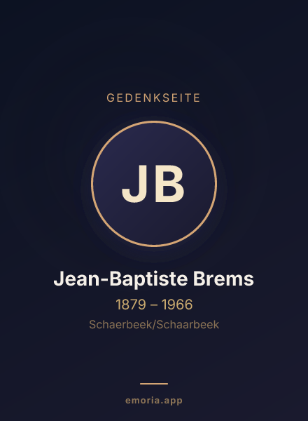 Gedenkportrait von Jean-Baptiste Brems