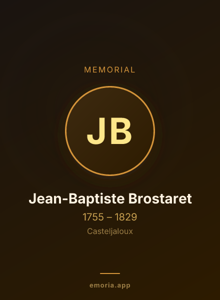 Memorial portrait of Jean-Baptiste Brostaret