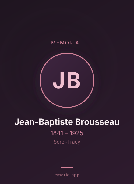 Memorial portrait of Jean-Baptiste Brousseau