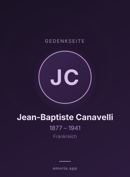 Gedenkportrait von Jean-Baptiste Canavelli