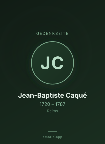 Gedenkportrait von Jean-Baptiste Caqué