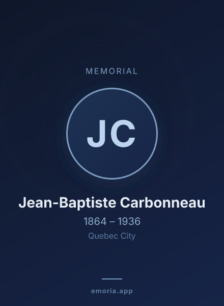 Memorial portrait of Jean-Baptiste Carbonneau