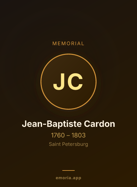 Memorial portrait of Jean-Baptiste Cardon