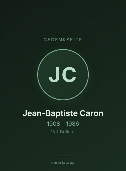 Gedenkportrait von Jean-Baptiste Caron