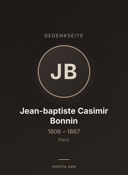 Gedenkportrait von Jean-baptiste Casimir Bonnin