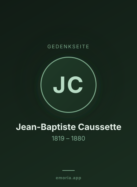 Gedenkportrait von Jean-Baptiste Caussette