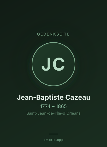 Gedenkportrait von Jean-Baptiste Cazeau