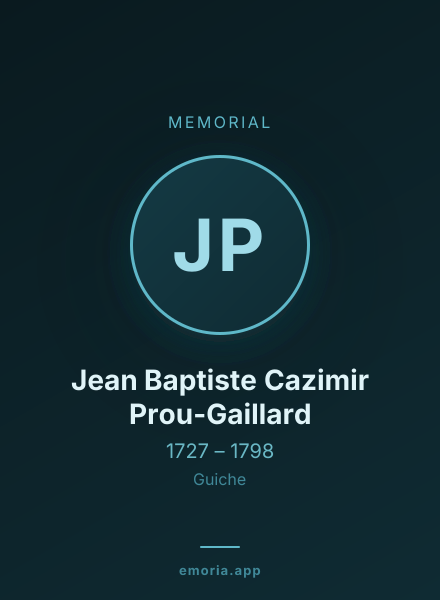 Memorial portrait of Jean Baptiste Cazimir Prou-Gaillard